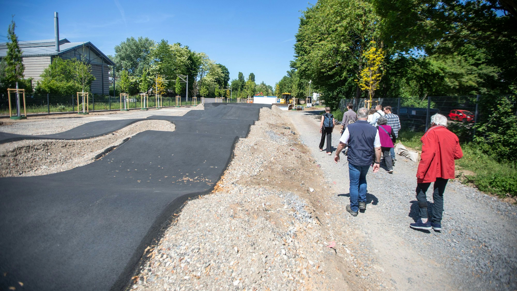Baustelle eines sogenannten Pumptrack.