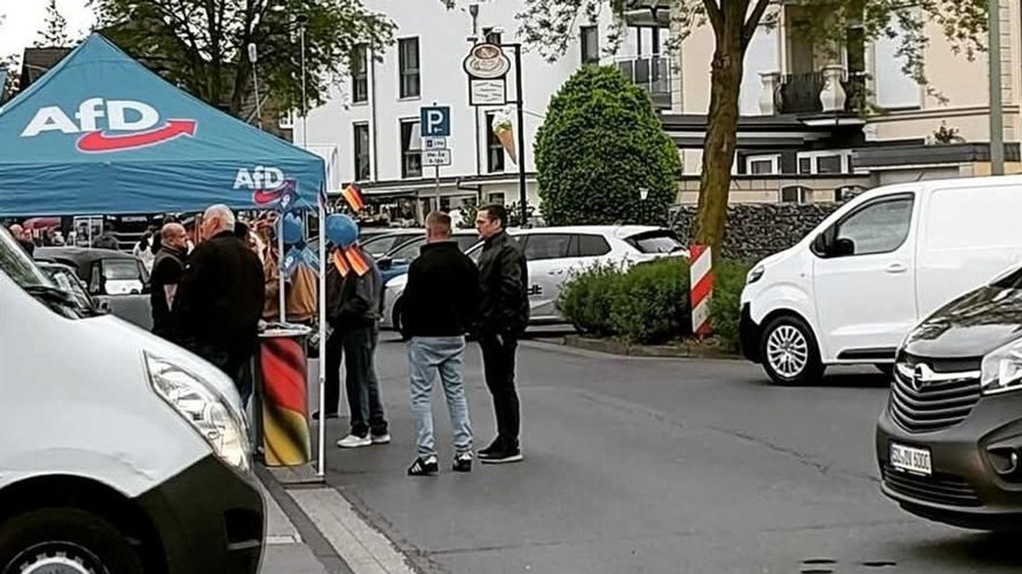AfD-Stand beim Frühlingsfest in Neunkirchen-Seelscheid