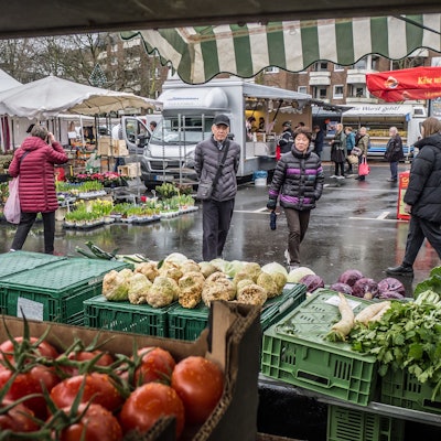 Opladener Wochenmarkt am Donnerstag Foto: Ralf Krieger