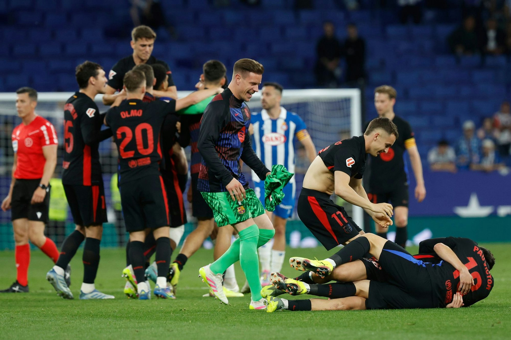 Die Freude über den Titelgewinn wurde durch den Unfall nicht geschmälert.