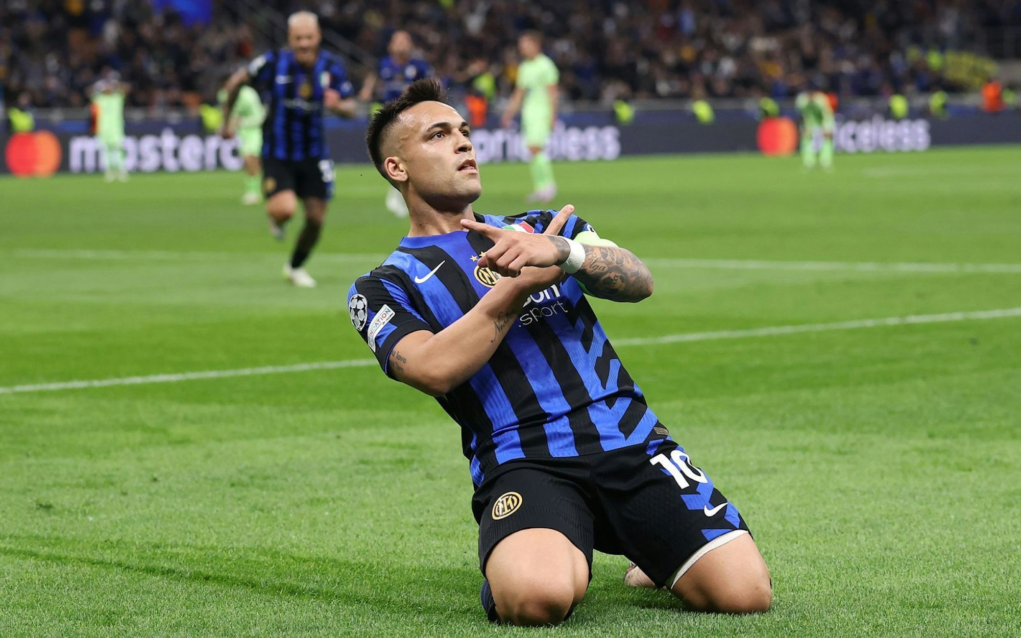 Inter Mailand mit Stürmer Lautaro Martinez steht dieses Jahr im Finale der Champions League. Den neuen Turier-Modus kritisieren die CL-Erfinder scharf. (Bild: 2025 Getty Images/Carl Recine)