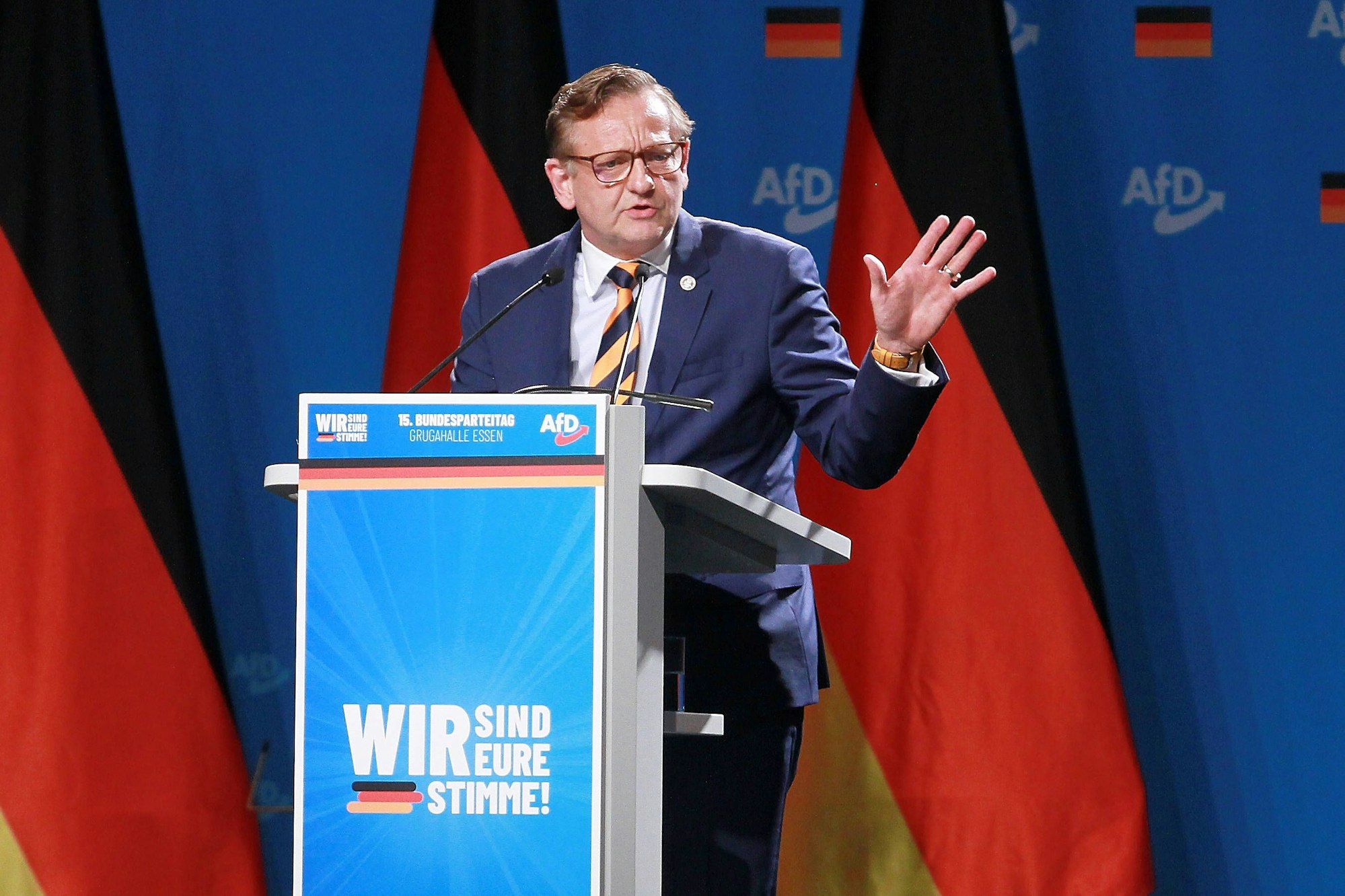 Essen, NRW, Deutschland, 29.06.2024: Grugahalle: 15. Bundesparteitag der AfD: Kay Gottschalk *** Essen, NRW, Germany, 29 06 2024 Grugahalle 15 Federal Party Conference of the AfD Kay Gottschalk Copyright: xdtsxNachrichtenagenturx dts_42702