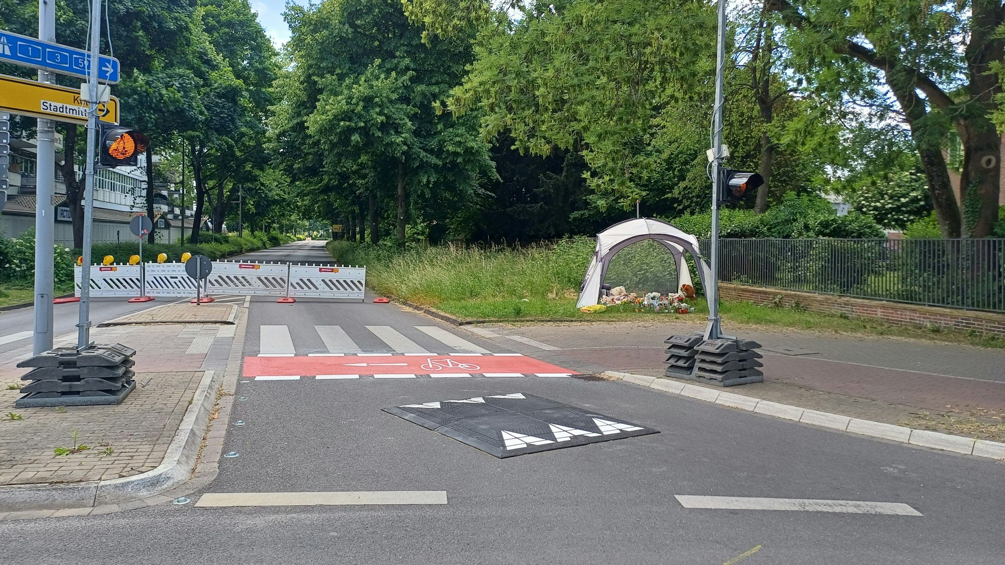 Blick auf den Berliner Platz in Opladen