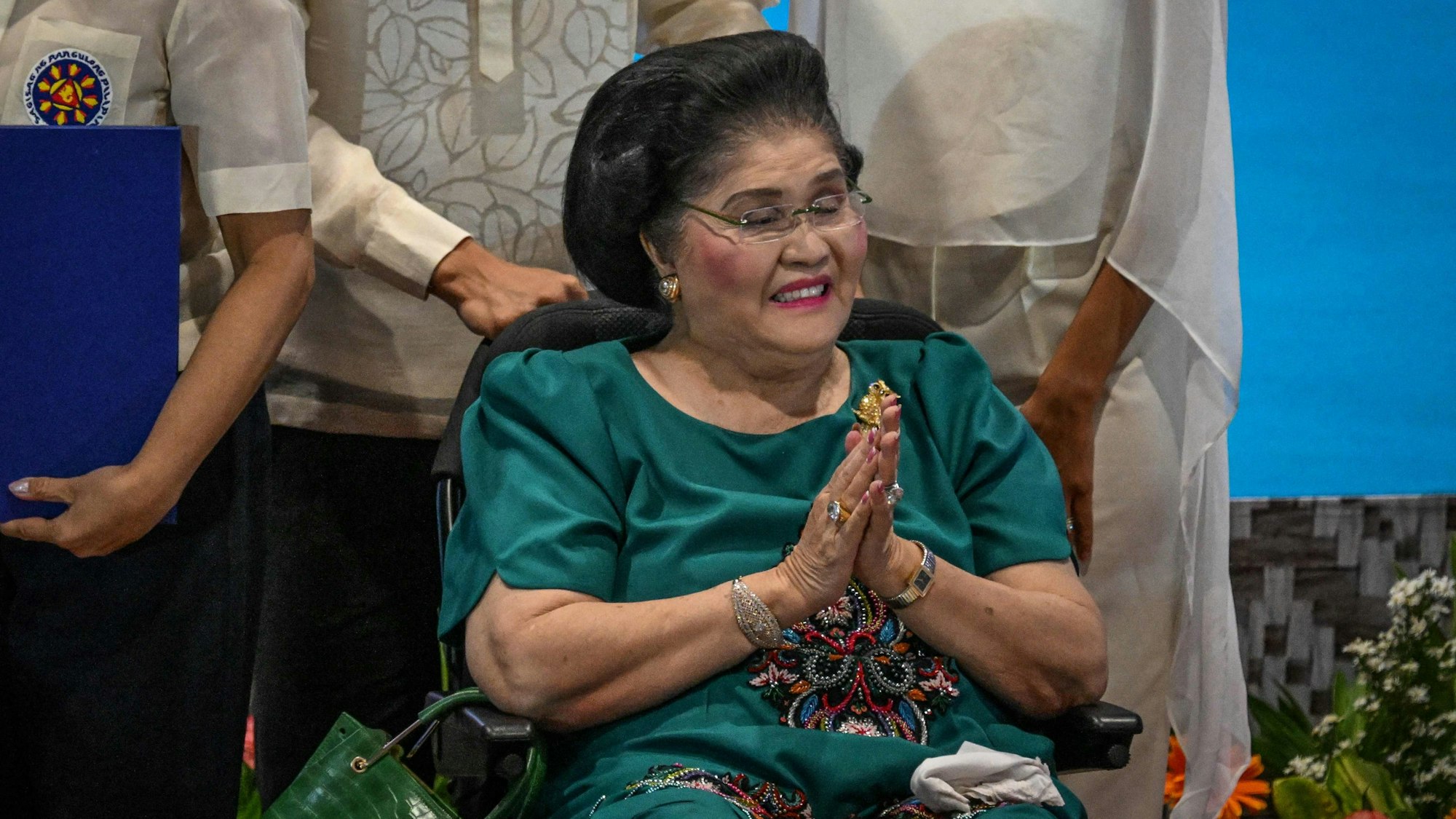 Imelda Marcos während der Proklamation der gewählten Senatoren in Manila am 17. Mai 2025.