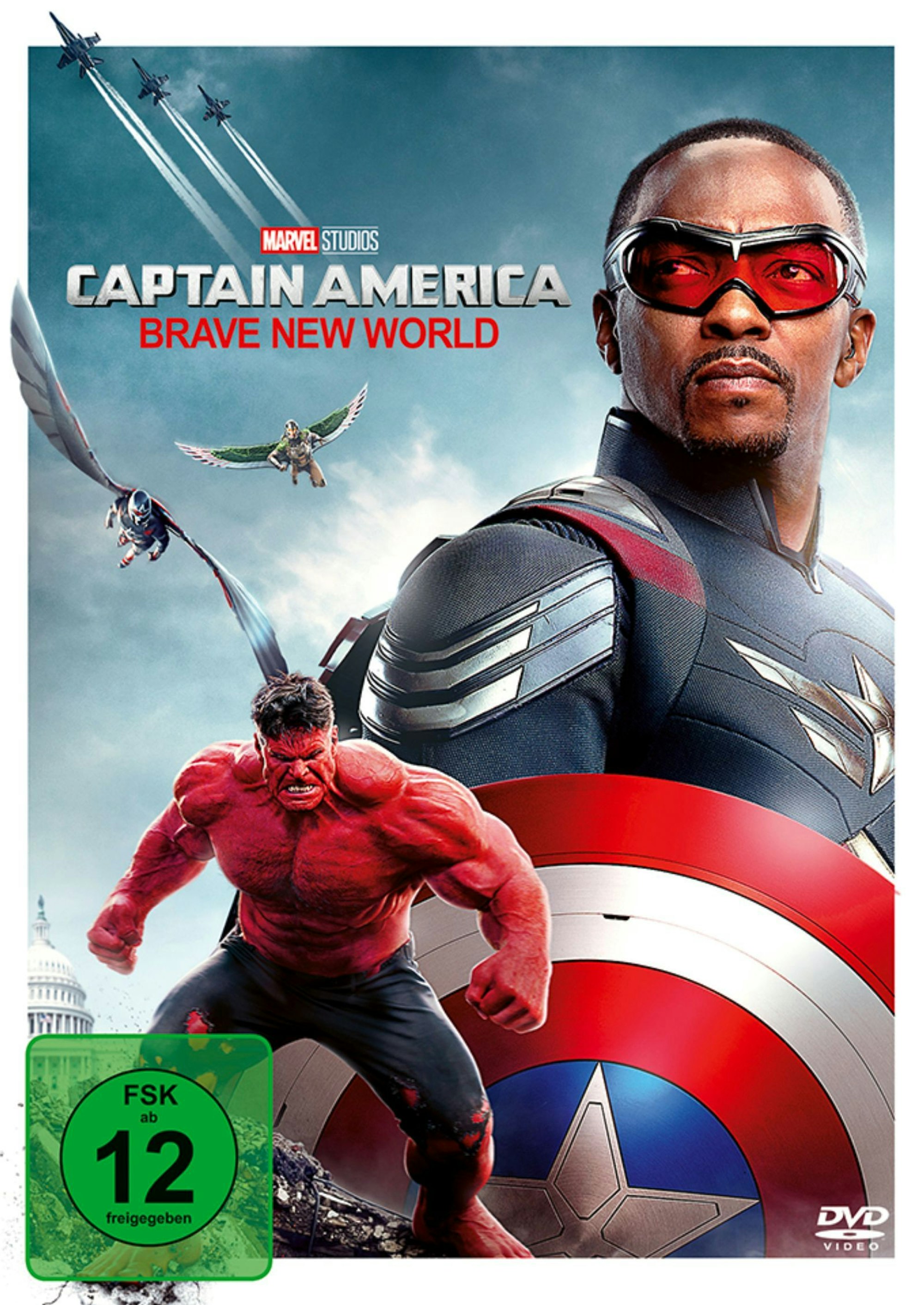 Mit „Captain America: Brave New World“ kam Sam Wilson (Anthony Mackie) Anfang des Jahres zu seinem ersten Kino-Solo als neuer Captain America, nun erscheint der Film auf DVD und Blu-ray. (Bild: Walt Disney/Leonine/Marvel Studios)