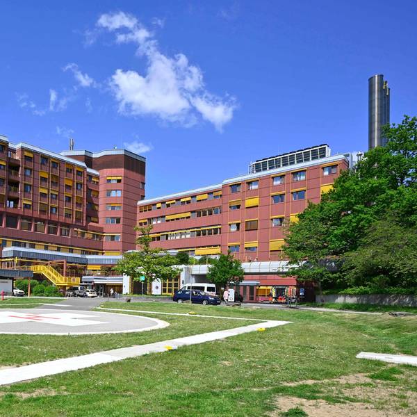 Blick auf das Kreiskrankenhaus in Gummersbach.