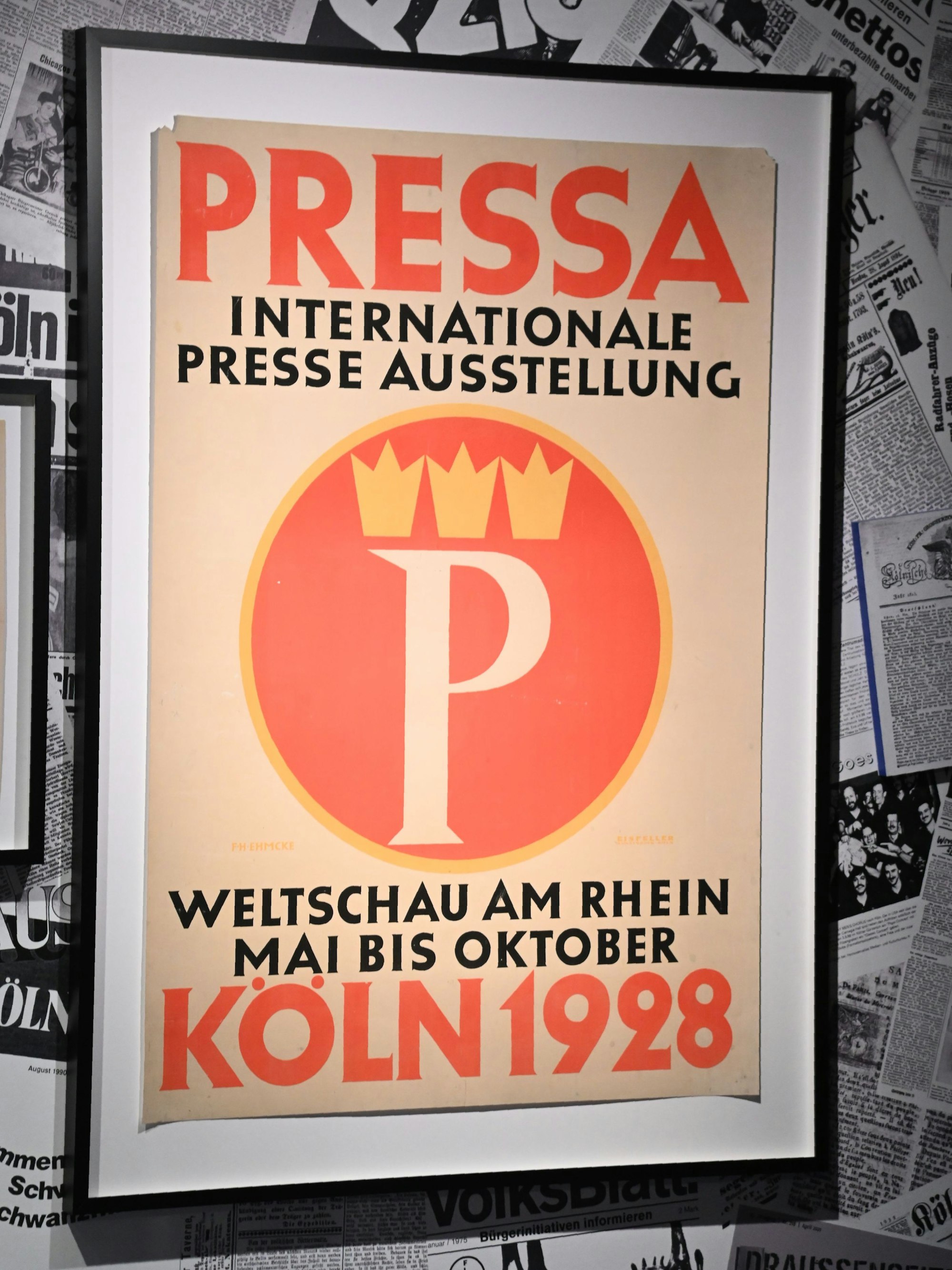 Das Plakat der großen „Pressa-Ausstellung“ aus dem Jahr 1928 im Kölnischen Stadtmuseum.