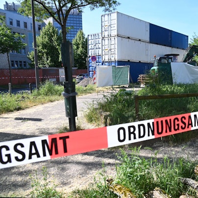 Hier, am Leiblplatz, wurde der Bombenblindgänger gefunden.