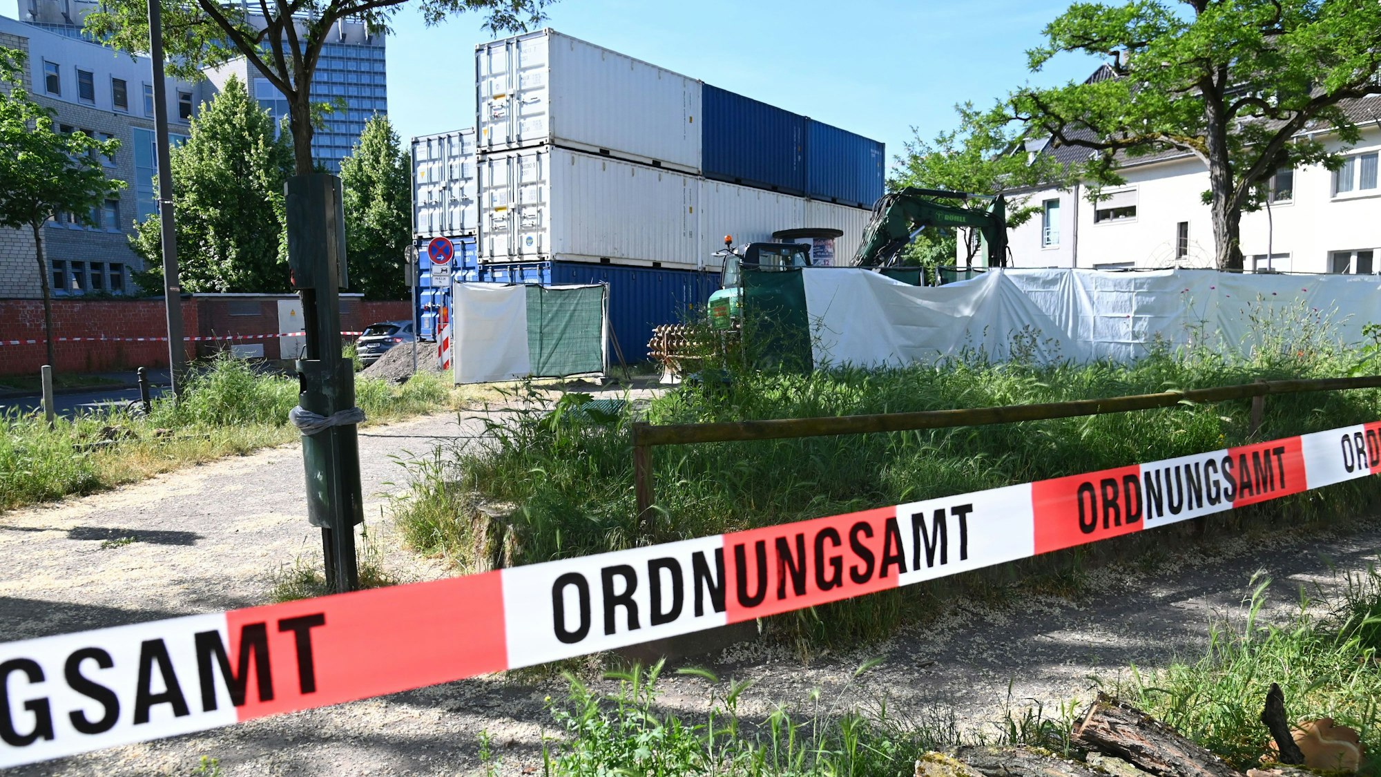 Hier, am Leiblplatz, wurde der Bombenblindgänger gefunden.