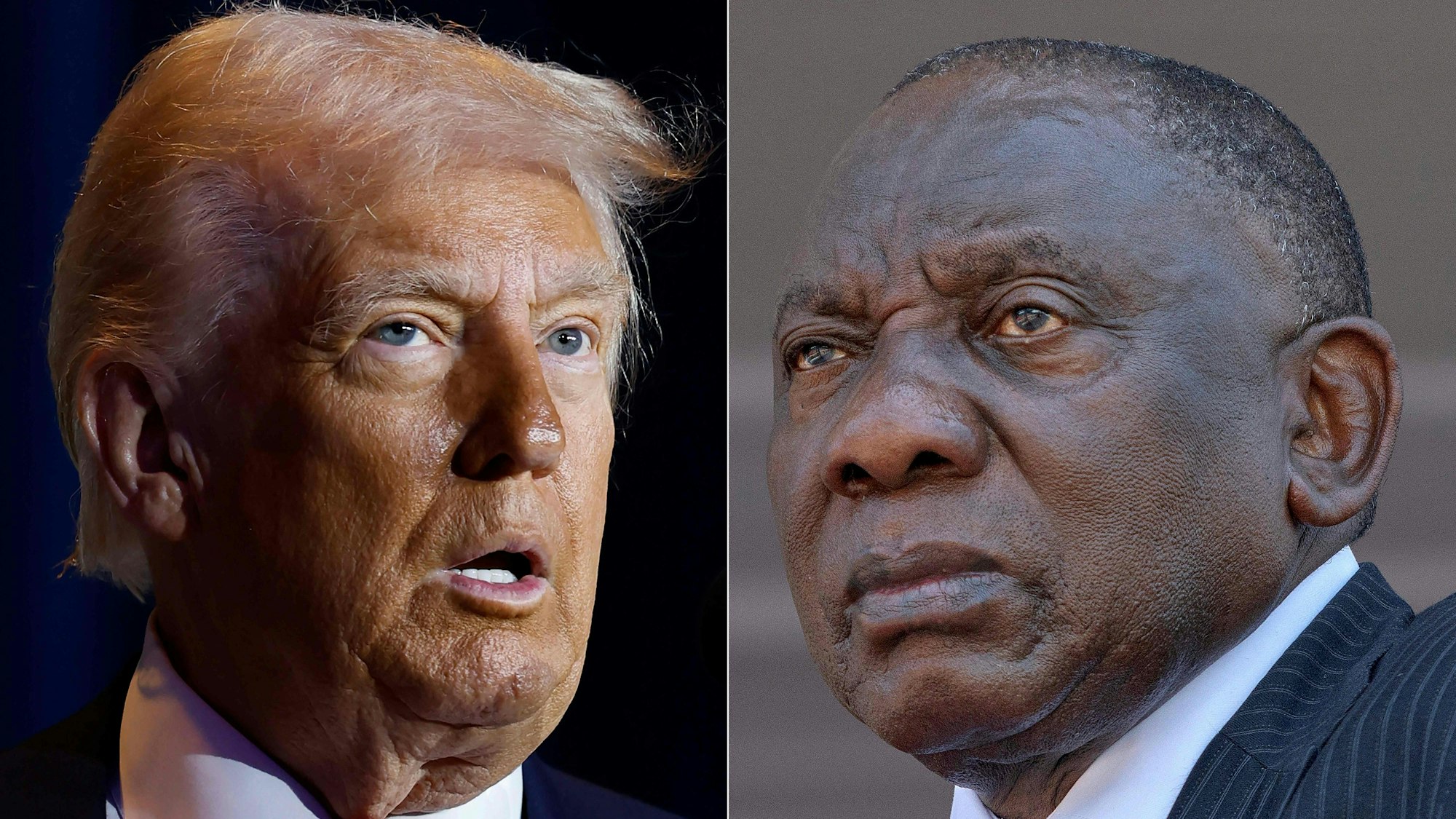Donald Trump (l) und Cyril Ramaphosa werden in Kürze aufeinandertreffen. (Fotomontage, Archiv)