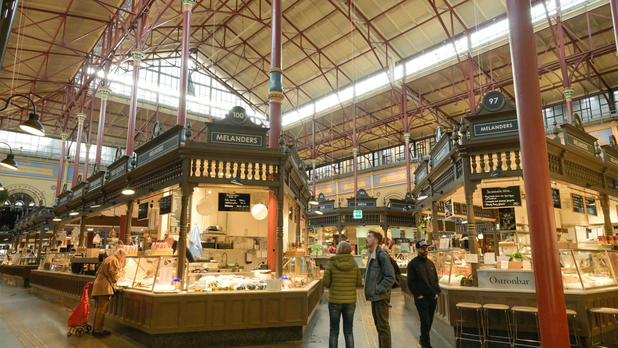 Östermalms Saluhall gibt es in Stockholm seit 1888.