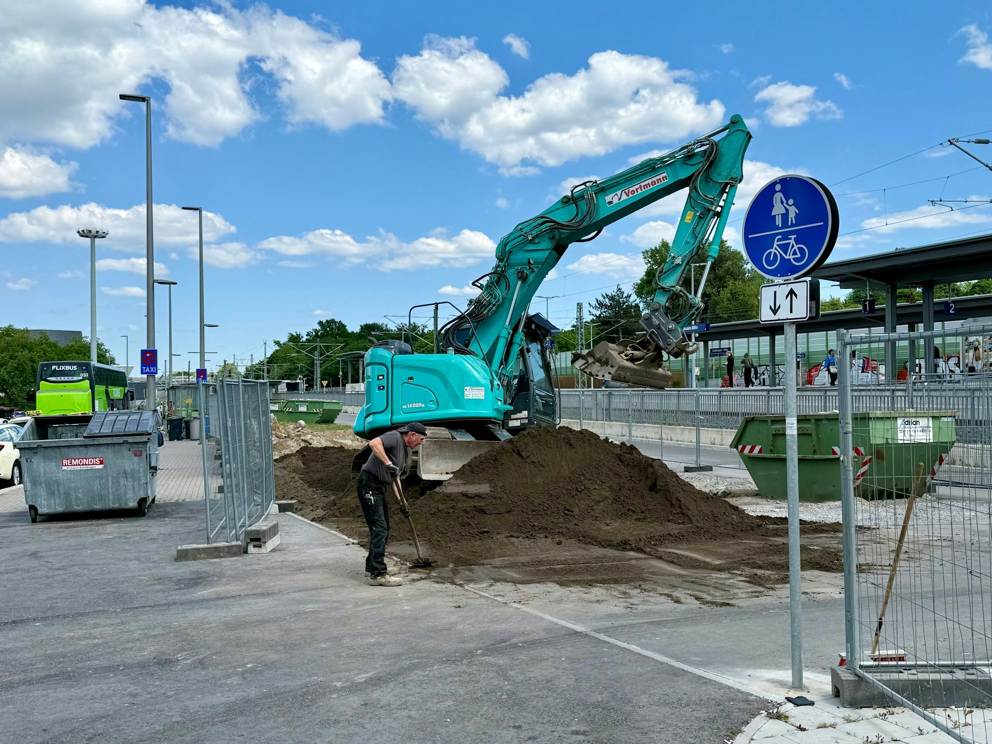 Baustelle am Wiesdorfer Bahnhof