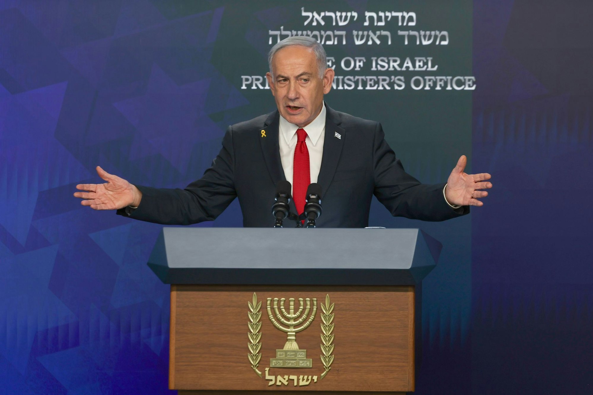 Israels Premier Netanjahu kündigt zur Versorgung Hunderttausender Palästinenser eine «sterile Zone» im Süden Gazas an.