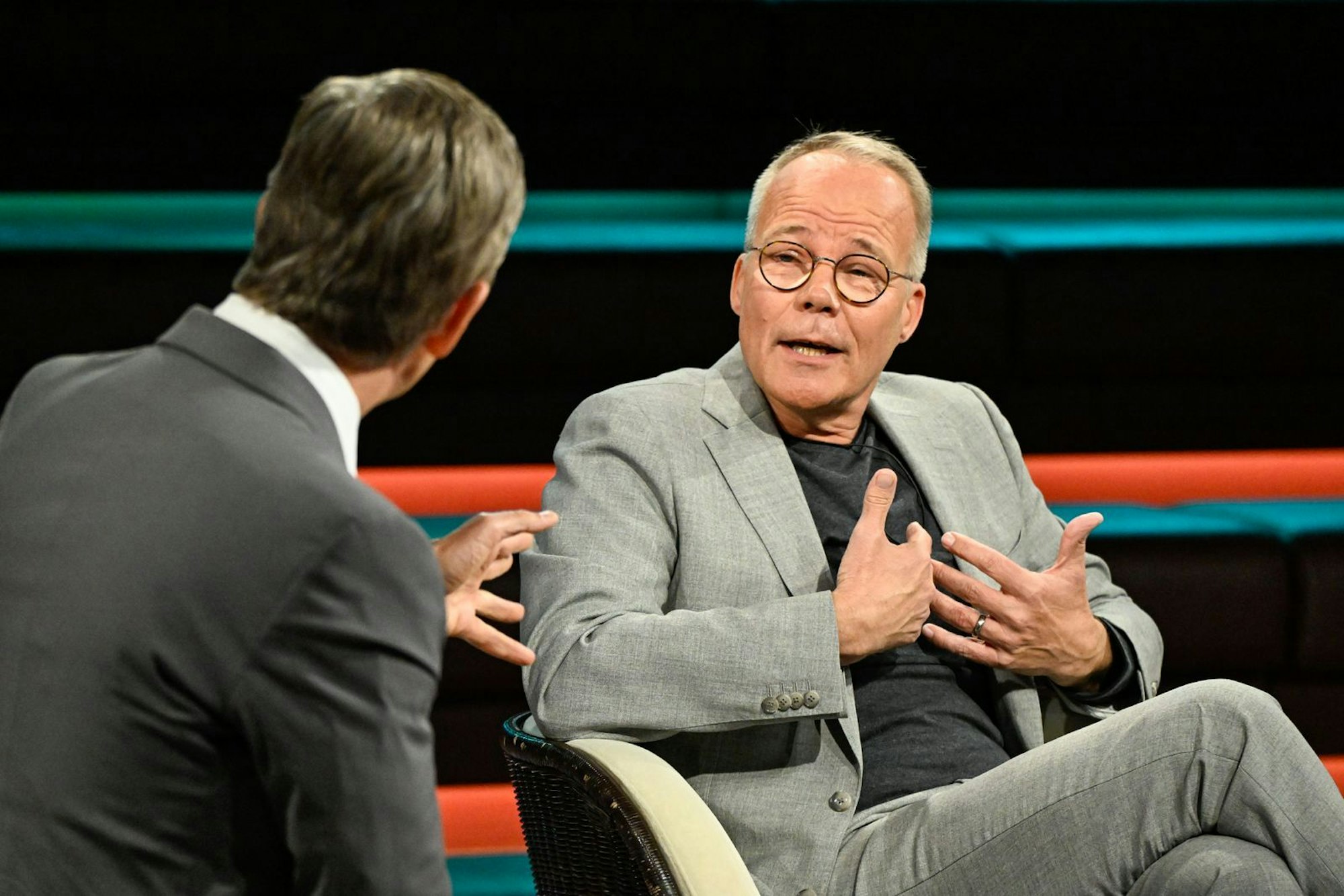 Lanz brachte Matthias Miersch in die Bredouille: „Aber ich bitte da auch um Verständnis, dass wir jetzt nicht darüber philosophieren!“ (Bild: ZDF / Markus Hertrich)