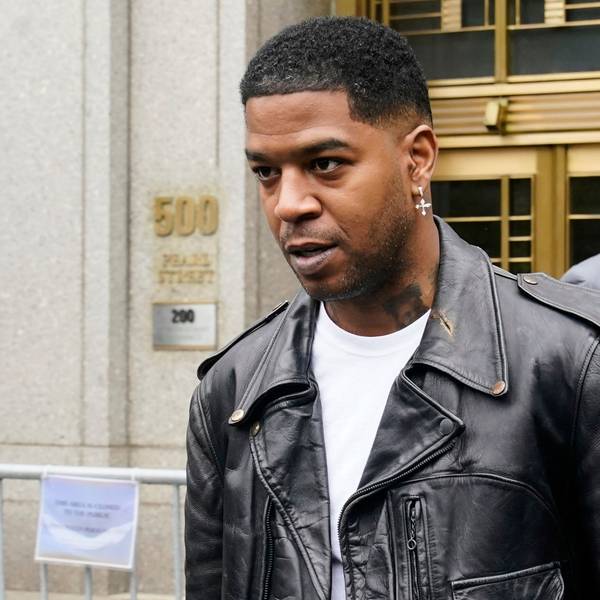 Der Rapper Kid Cudi verlässt das Bundesgericht in New York.