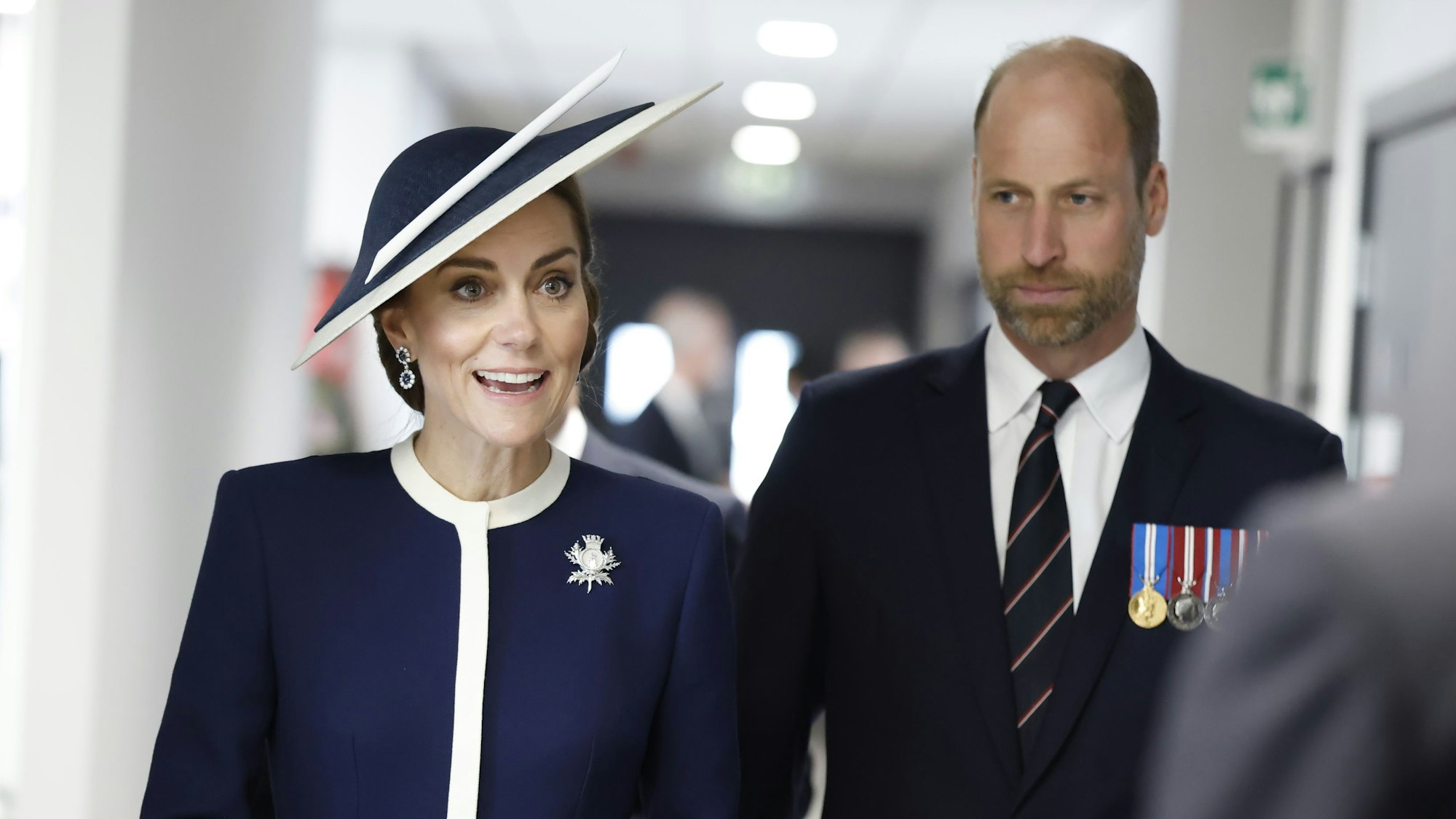 Prinzessin Kate und Prinz William bei der Taufe der HMS Glasgow in der Werft von BAE Systems in Schottland.