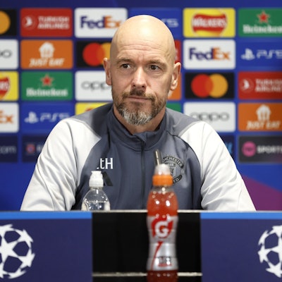 Sport Bilder des Tages Manchester United, ManU Training and press conference, PK, Pressekonferenz - Monday December 11th - Trafford Training Centre Manchester United manager Erik ten Hag during a press conference at the Trafford Training Centre, Carrington, Manchester. Picture date: Monday December 11, 2023. Use subject to restrictions. Editorial use only, no commercial use without prior consent from rights holder. PUBLICATIONxNOTxINxUKxIRL Copyright: xRichardxSellersx 74826261