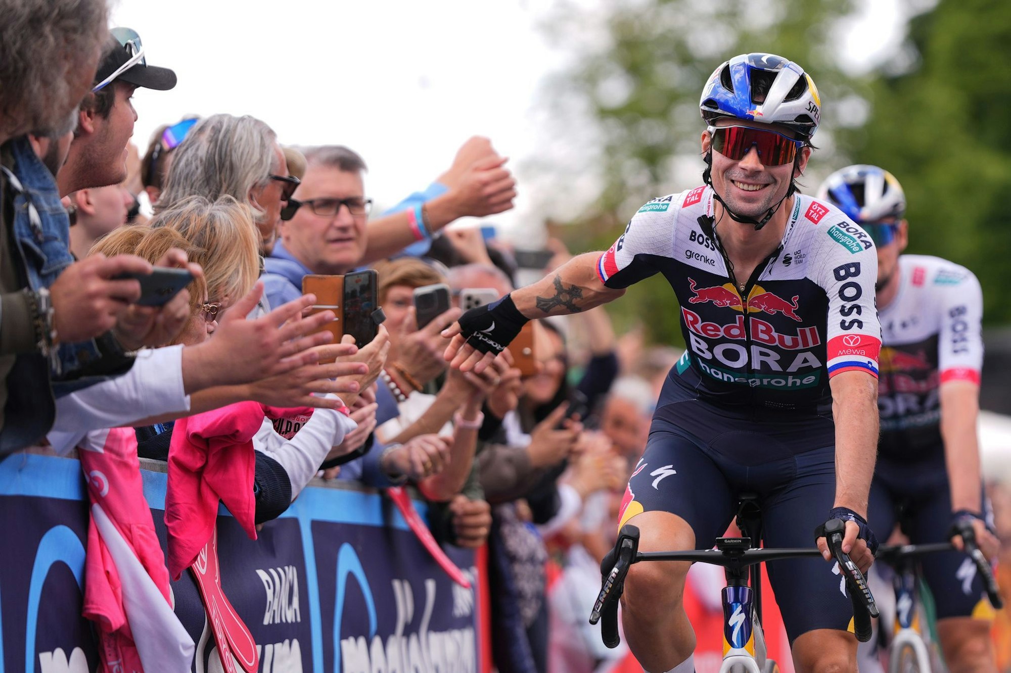 Am Start in Treviso hatte Primoz Roglic noch gut Lachen.
