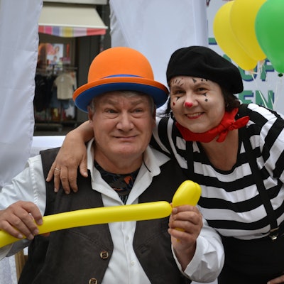 Gaukler sorgten für gute Laune am Selbsthilfetag in Siegburg.