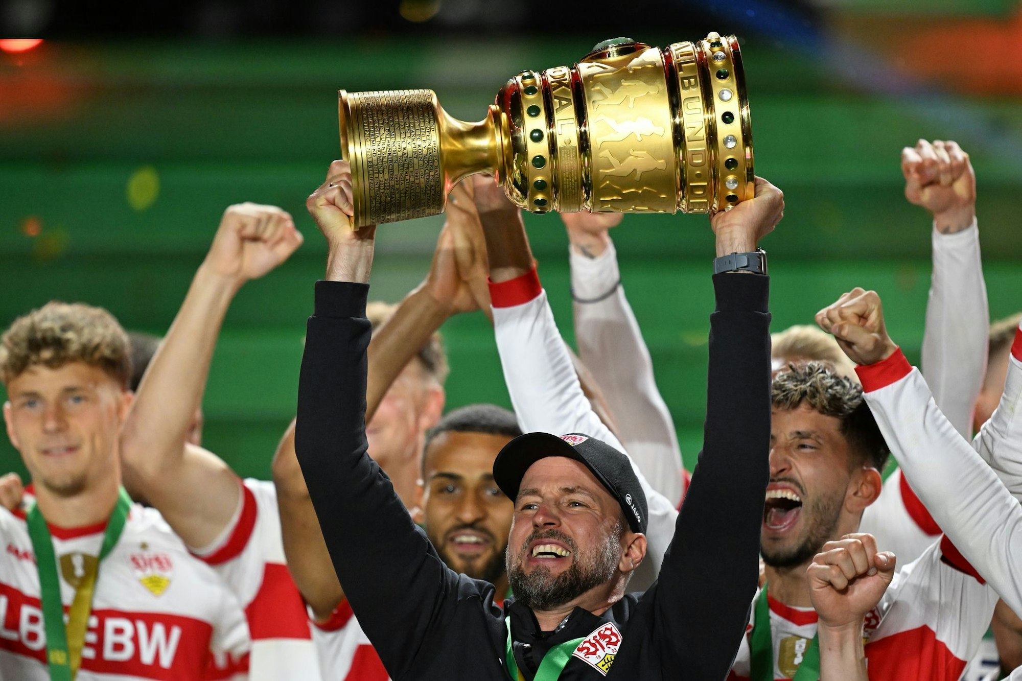 Die Siegerehrung - ein Höhepunkt des Berliner Abends im Olympiastadion.