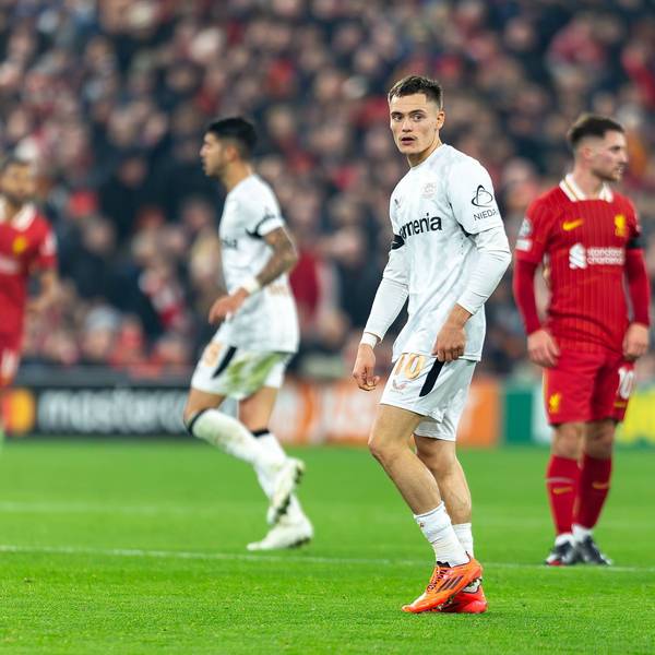 Liverpool v Bayer Leverkusen Champions League 05/11/2024. Bayer Leverkusen midfielder Florian Wirtz 10 during the Champions League match between Liverpool and Bayer Leverkusen at Anfield, Liverpool, England on 5 November 2024. Editorial use only , Copyright: xIanxStephenx PSI-20755-0075