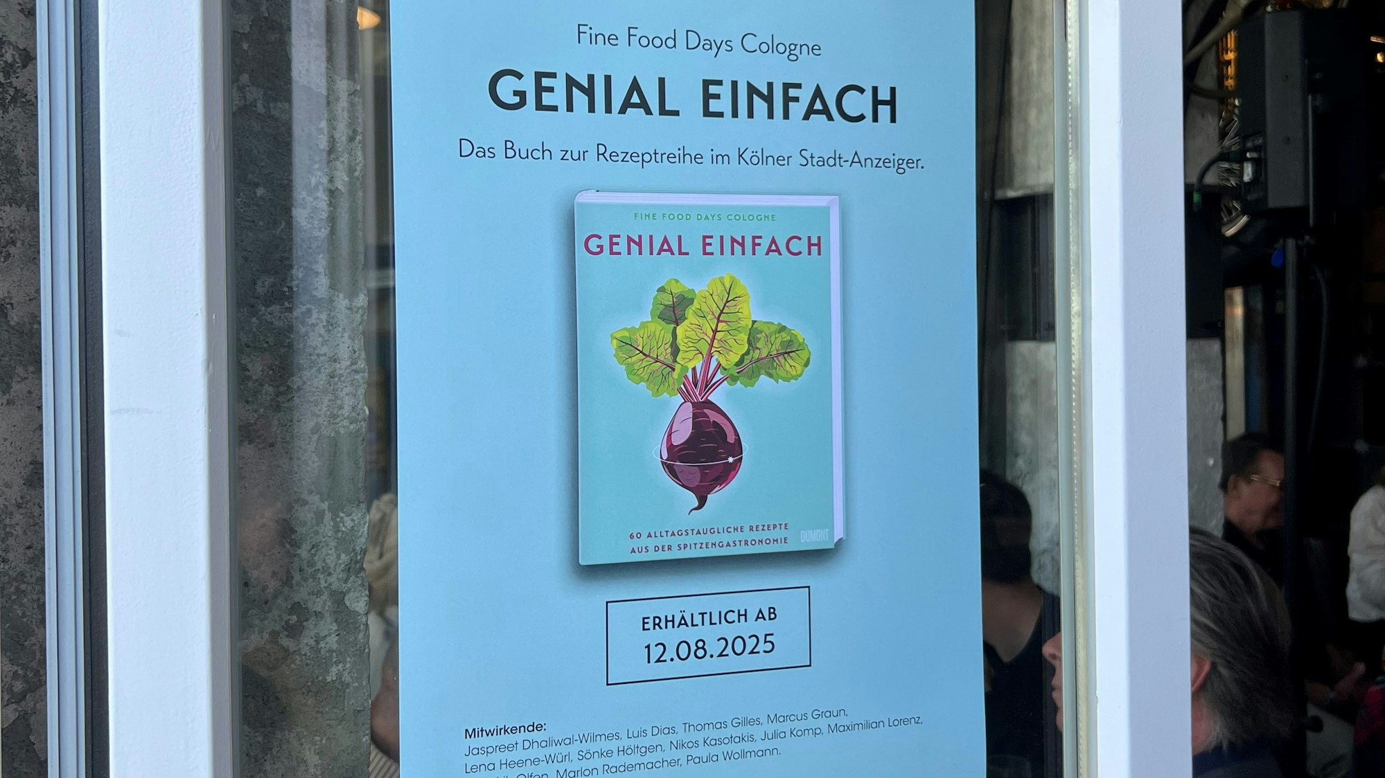 Die Ankündigung des Kochbuchs in der Motorworld