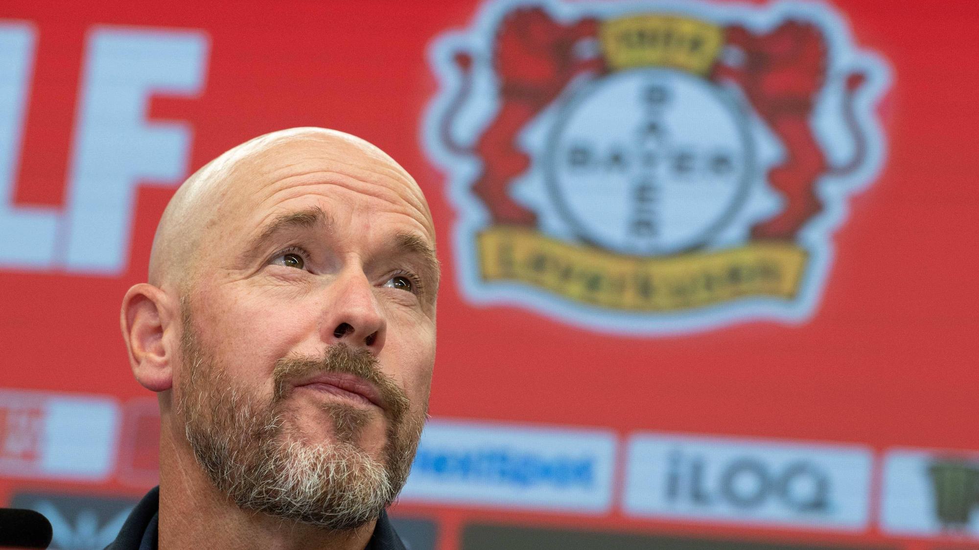 Erik TEN HAG, neuer Chefftrainer, Portraet, Porträt, Portrait, Angeschnittenes Einzelbild, Einzelmotiv, Vorstellung von Erik TEN HAG als neuer Trainer von Bayer Leverkusen. 26.05.2025 in der Bayarena Leverkusen, Â *** Erik TEN HAG, new head coach, portrait, portrait, cropped single image, single motif, presentation of Erik TEN HAG as new coach of Bayer Leverkusen 26 05 2025 in the Bayarena Leverkusen, Â