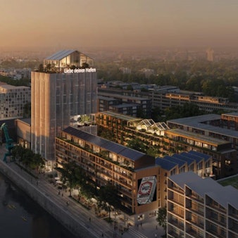 Entwurf des Architektenbüros Mei für das Baufeld 5 im Deutzer Hafen