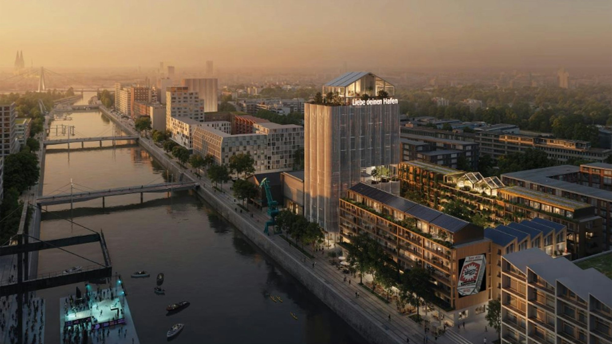 Entwurf des Architektenbüros Mei für das Baufeld 5 im Deutzer Hafen