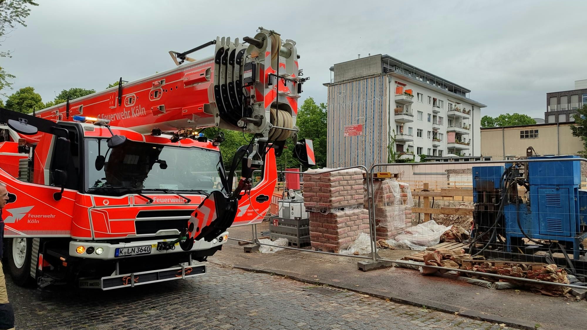 Blick auf die Baustelle an der Hardefuststraße /Sachsenring am Dienstagmorgen (27. 5.)