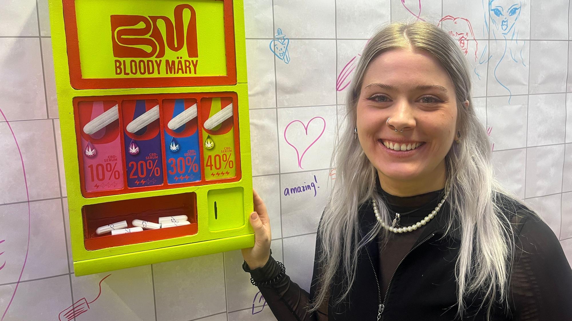 Luisa Steckelbach will mit ihrer Tamponmarke „Bloody Märy“, die CBD enthält, etwas gegen Menstruationsschmerzen tun.