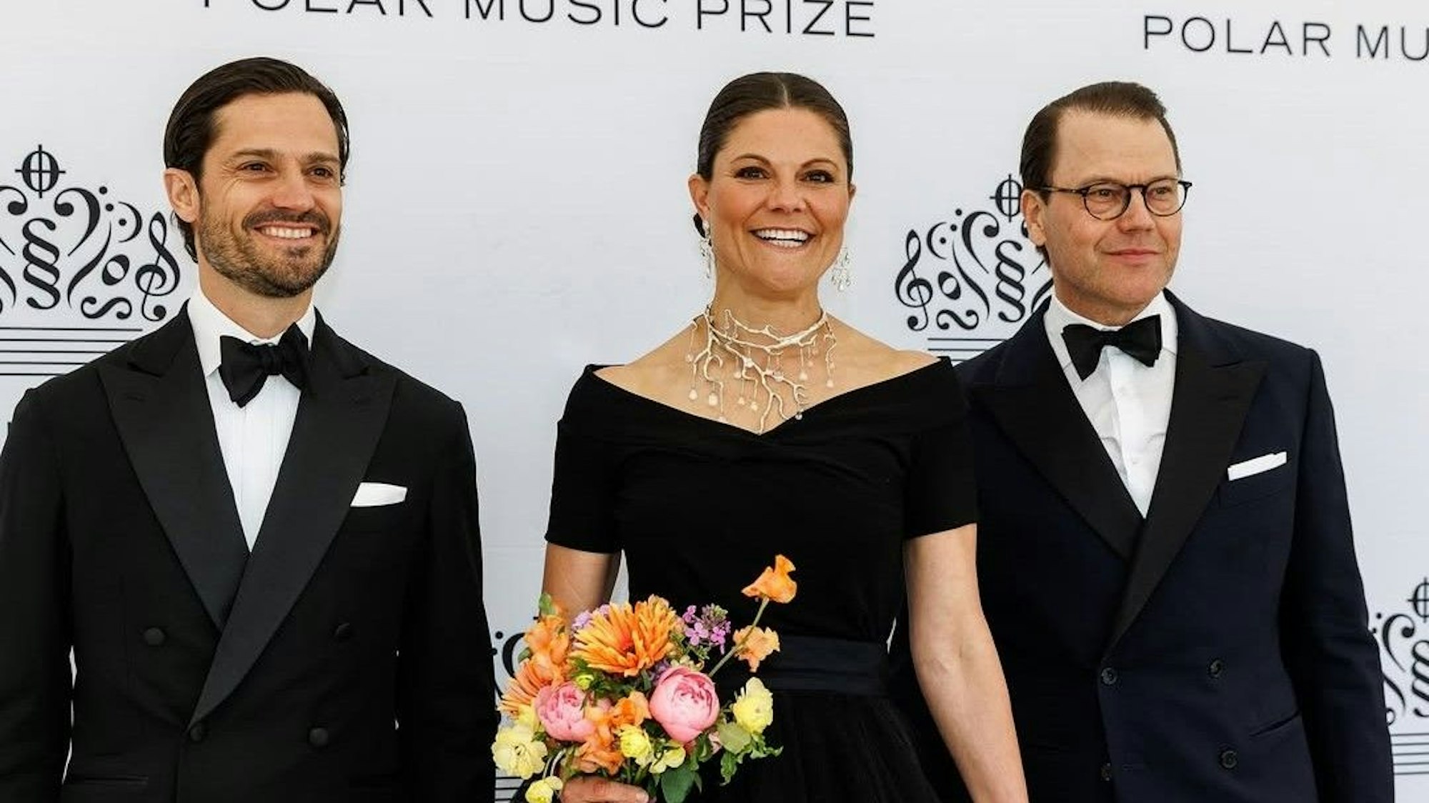 Prinz Carl Philip, Kronprinzessin Victoria und Kronprinz Daniel bei der Polar Music Prize-Verleihung.