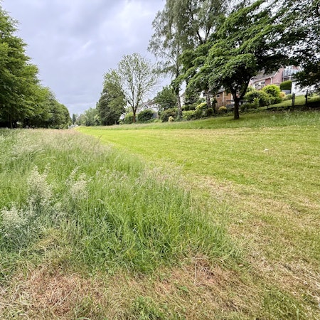 Park an der Floßwiese in Burscheid-Hilgen.