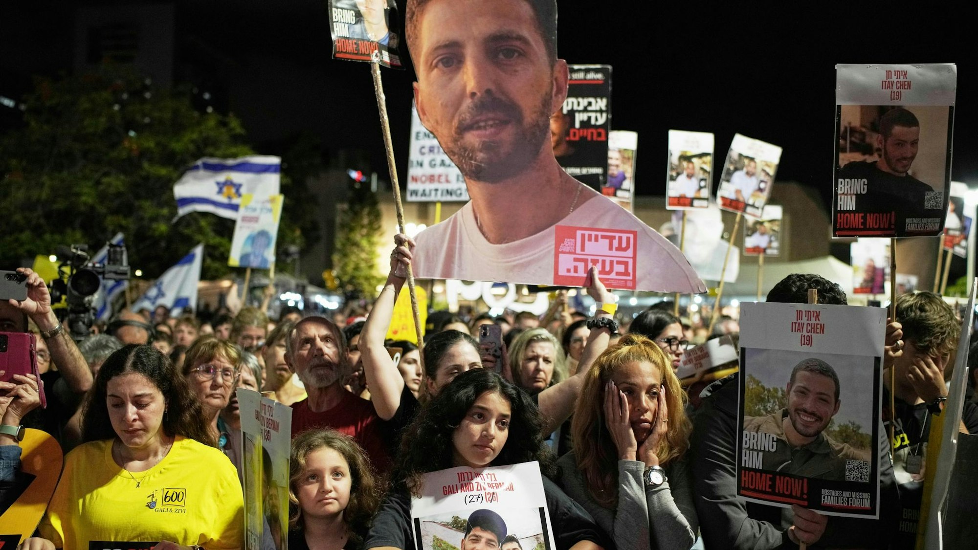 In Israel gehen erneut Menschen gegen den Krieg auf die Straße.