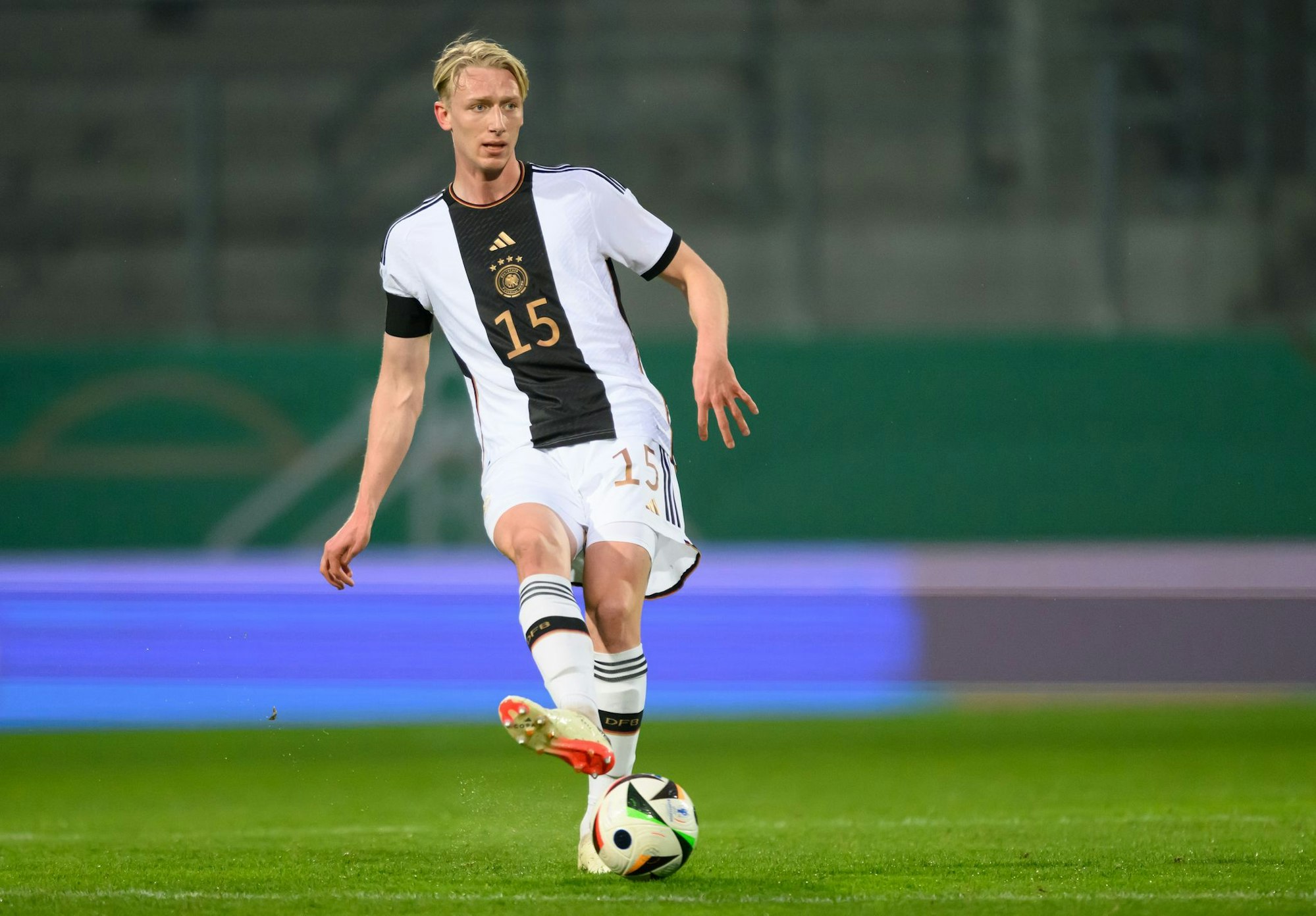 Hat mehr als ein Jahr lang nicht mehr gespielt: Bochums Neuzugang Colin Kleine-Bekel, hier im Trikot der U21-Nationalmannschaft.