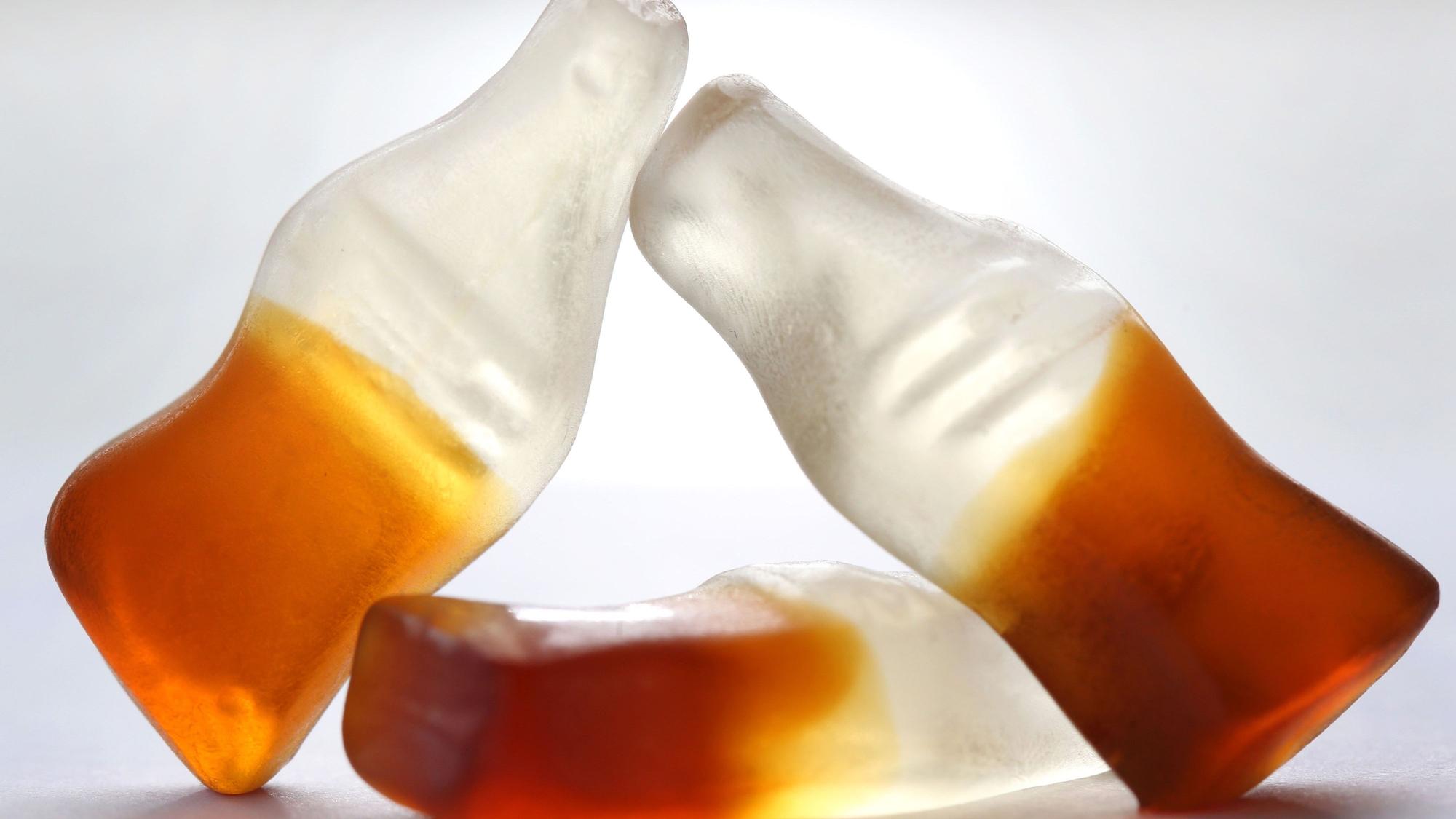 Fruchtgummi-Colafläschchen. (Symbolbild)
