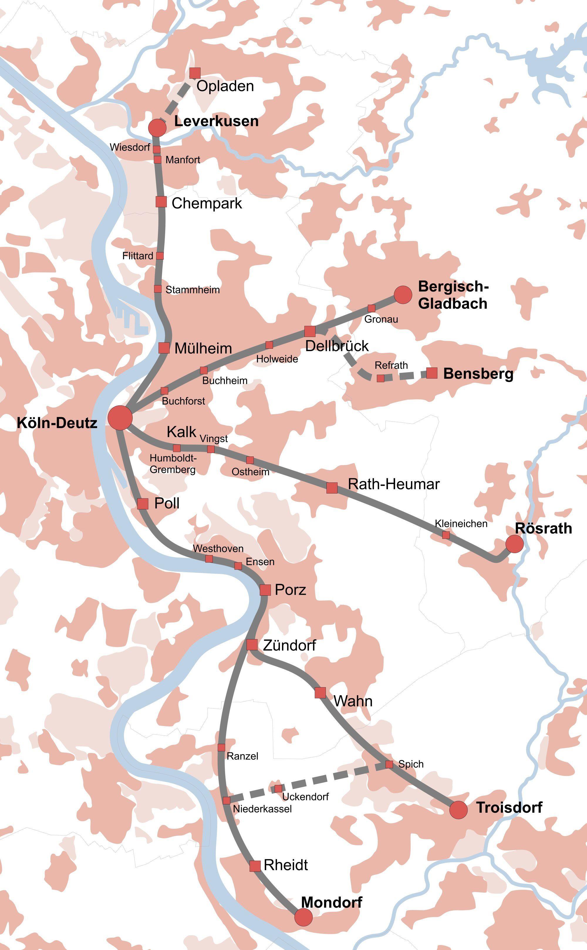 Radpendlerrouten