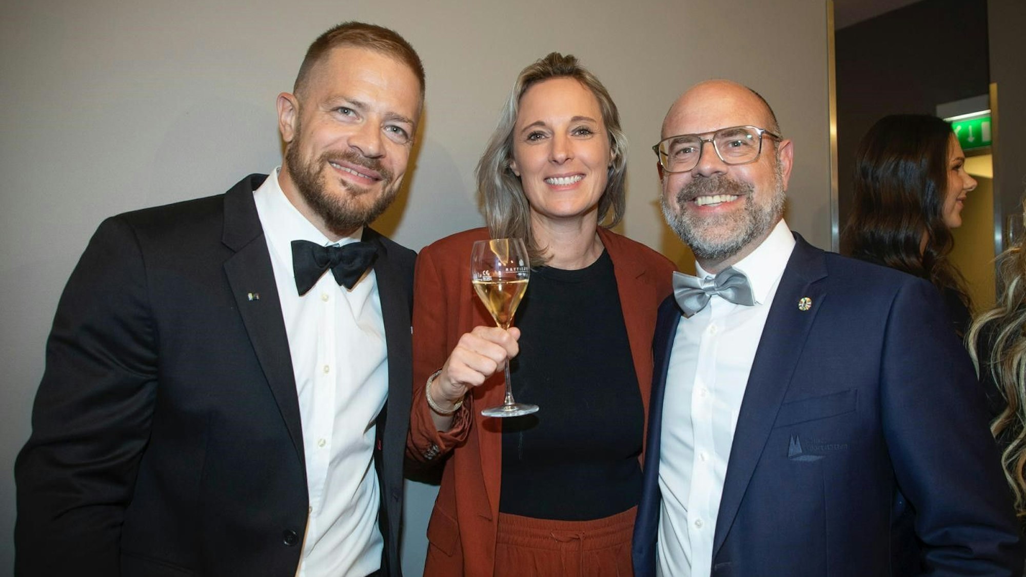 Moritz Müller, Maria Westphal und Lutz Wingerath (v.l.) waren ebenfalls Gäste der Gala.