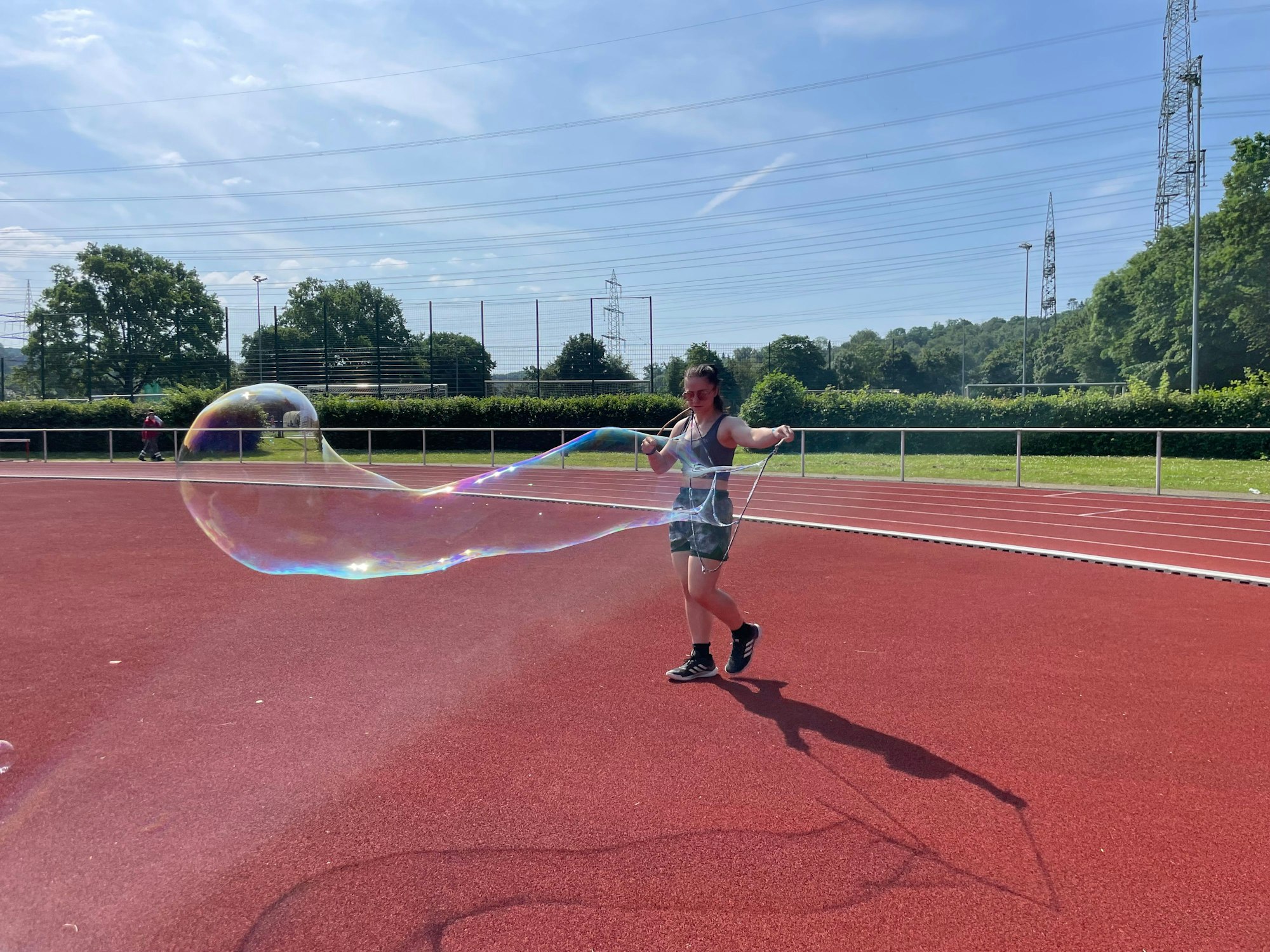 Die Riesenseifenblasen machten besonders viel Eindruck.