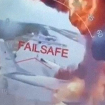 Auf einem Screenshot von einem vom ukrainischen Sicherheitsdienst veröffentlichten Video sind Explosionen zu erkennen.