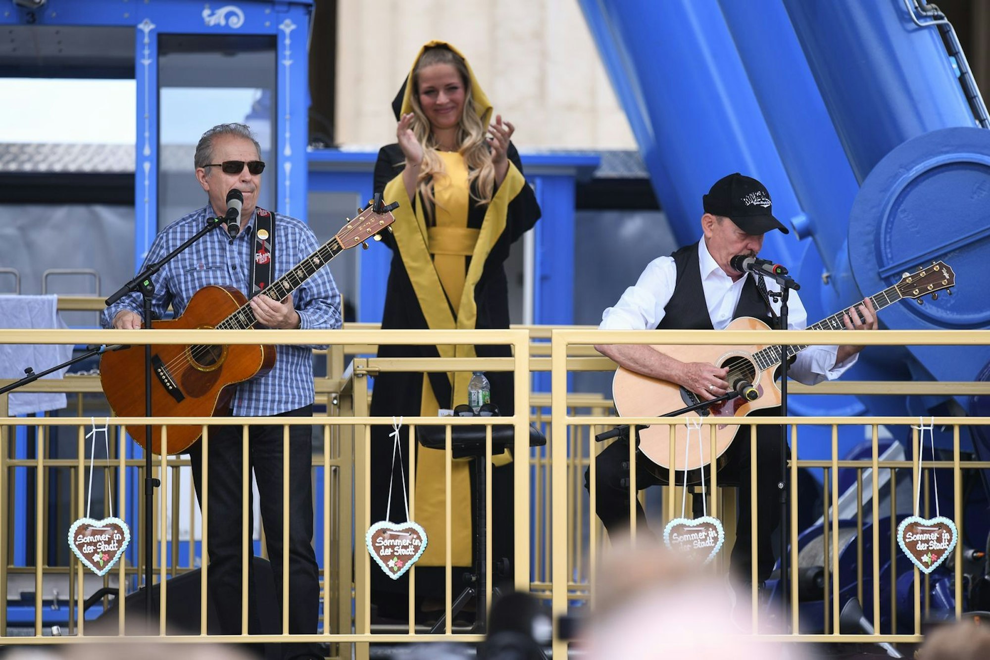 Heimspiel: die Spider Murphy Gang mit Münchner Kindl im Hintergrund beim „Summer in the City“ 2020. Auch in diesem Jahr führt der Tourplan wieder nach München (Tollwood, 13. Juli). (Bild: 2020 Getty Images/Andreas Gebert)