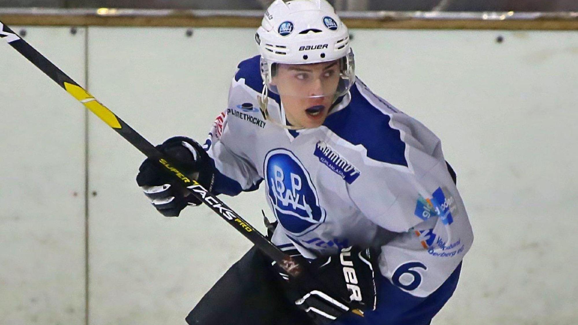 Foto eines Eishockeyspielers
