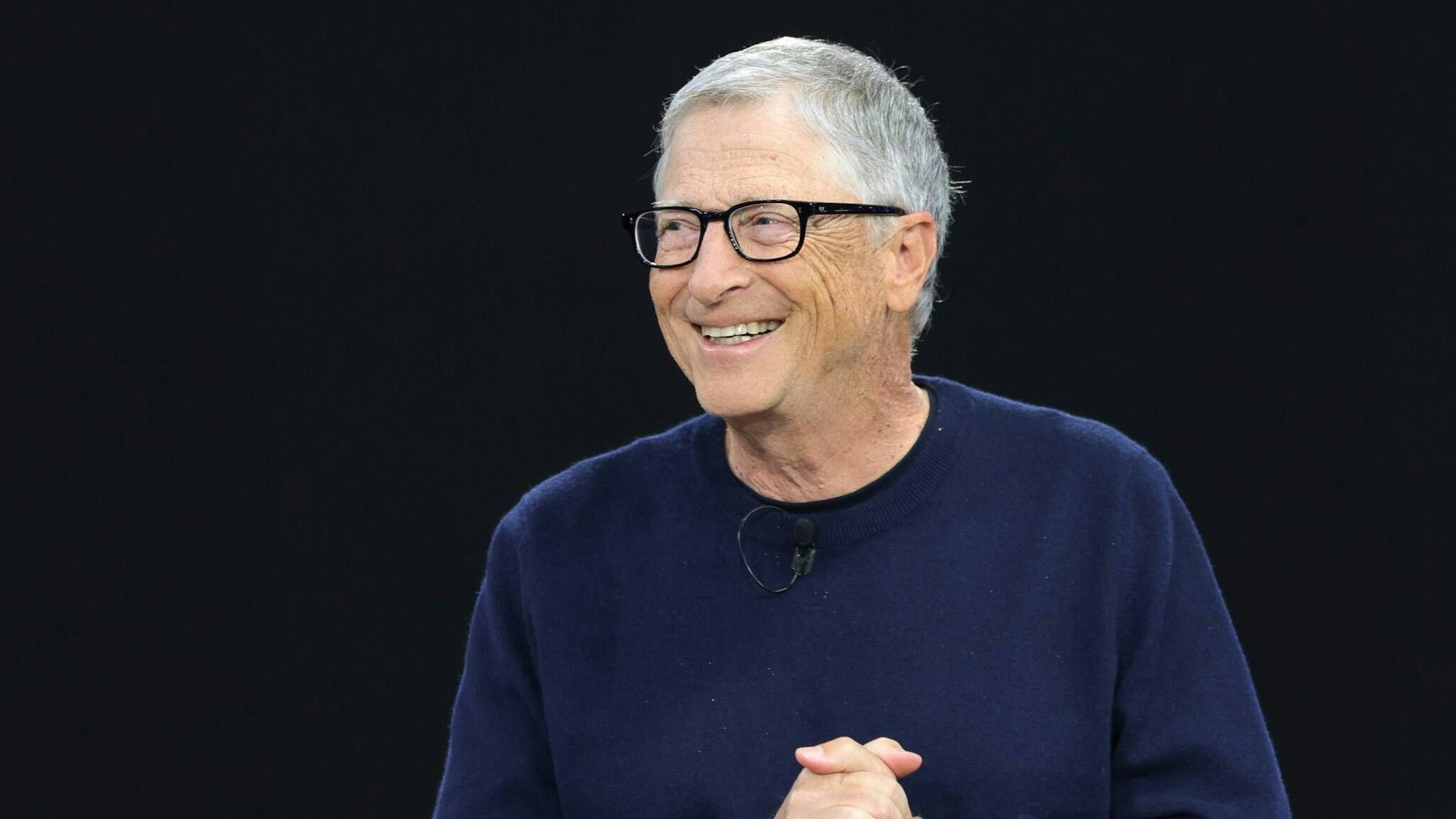 Microsoft-Mitbegründer und ehemaliger CEO Bill Gates spricht während einer Veranstaltung zur Feier des 50-jährigen Jubiläums im Microsoft-Hauptquartier.
