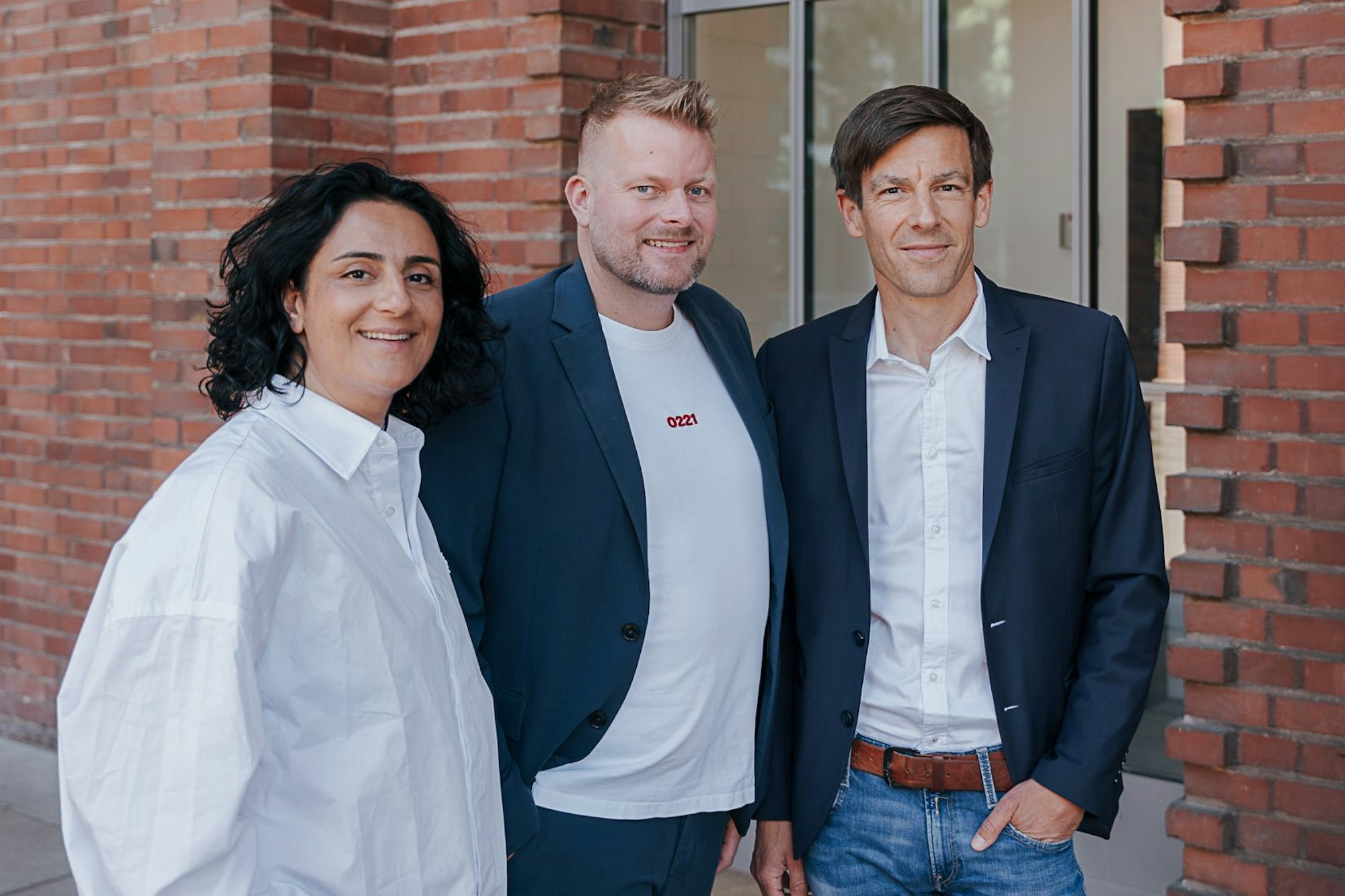 Tuğba Tekkal (v.l.), Wilke Stroman und Carsten Wettich wollen das neue Präsidium des 1. FC Köln stellen.