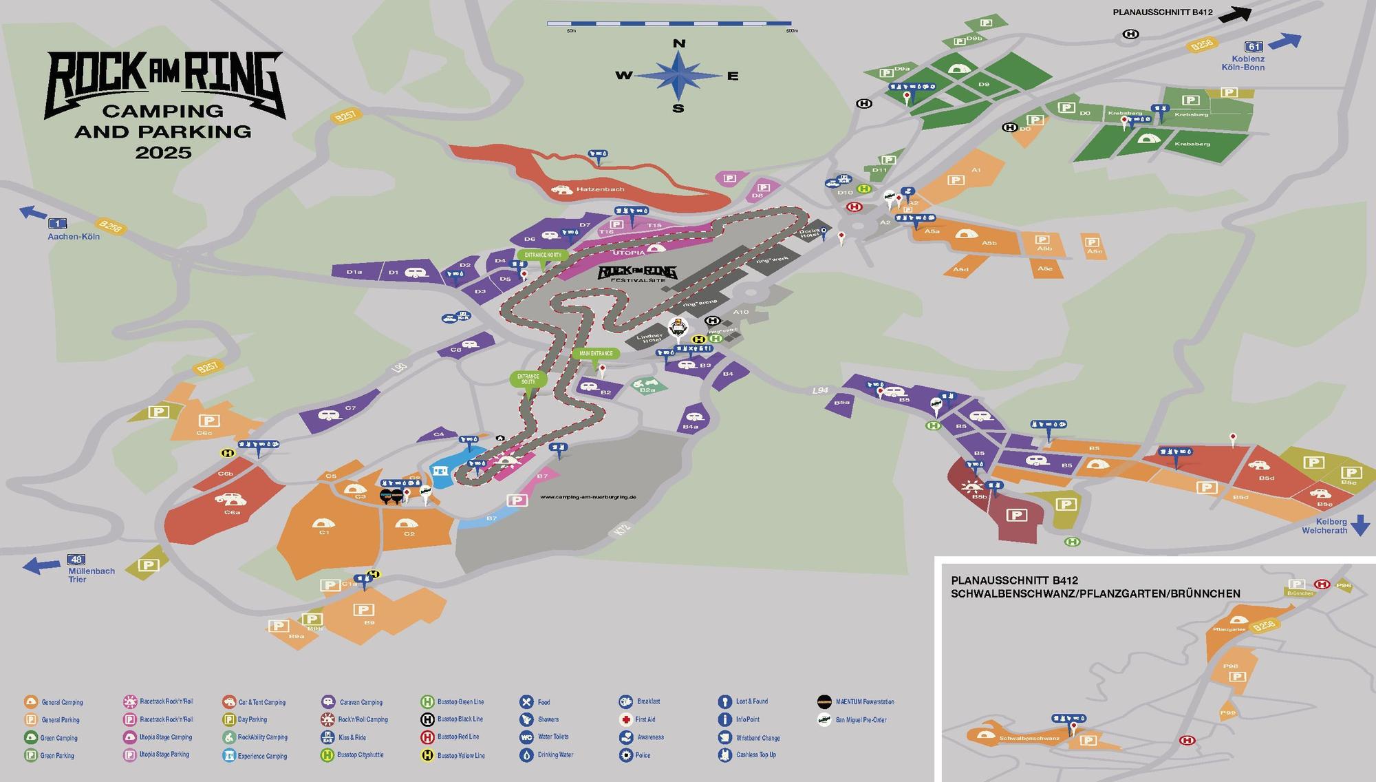 Geländeplan Rock am Ring 2025 "Outfield"