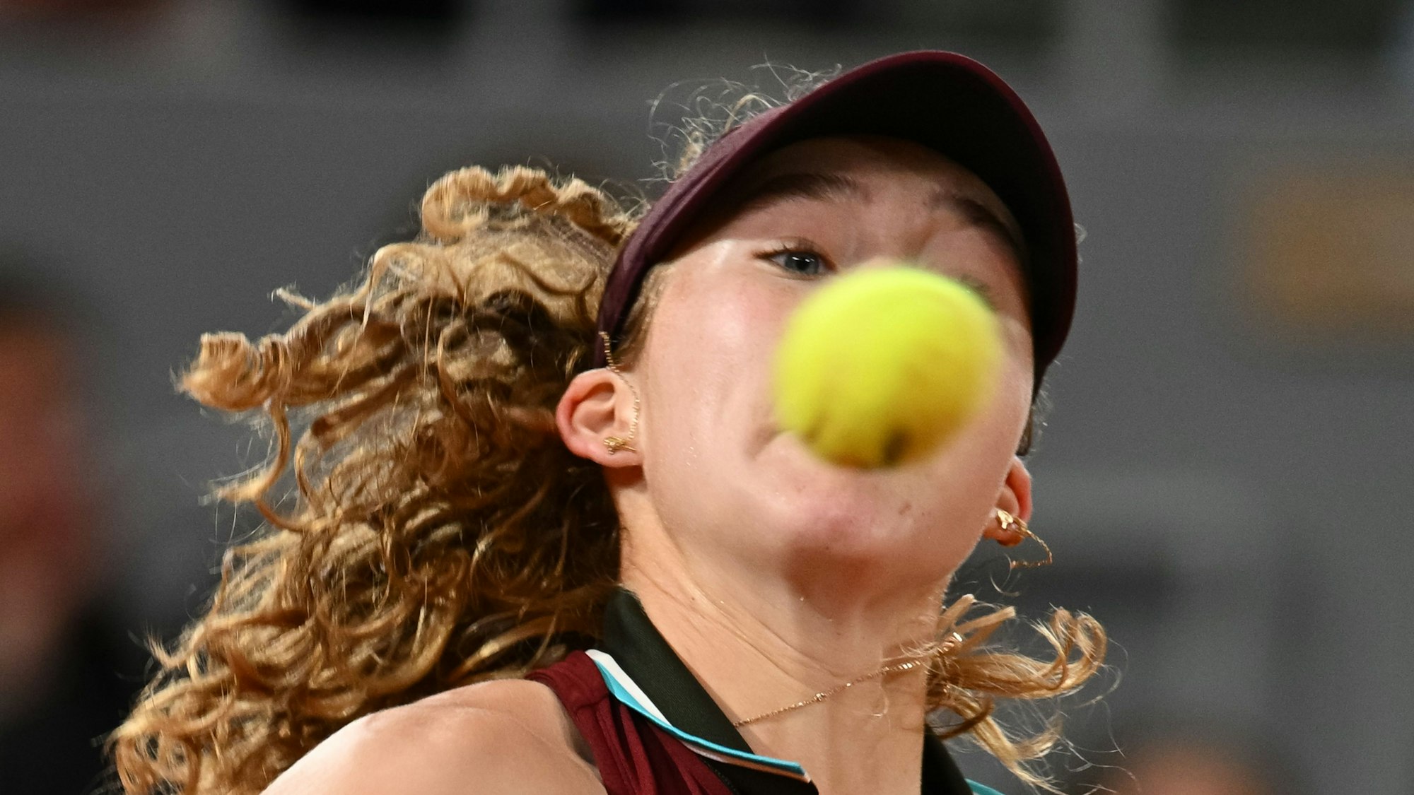 Mirra Andreeva in Aktion.