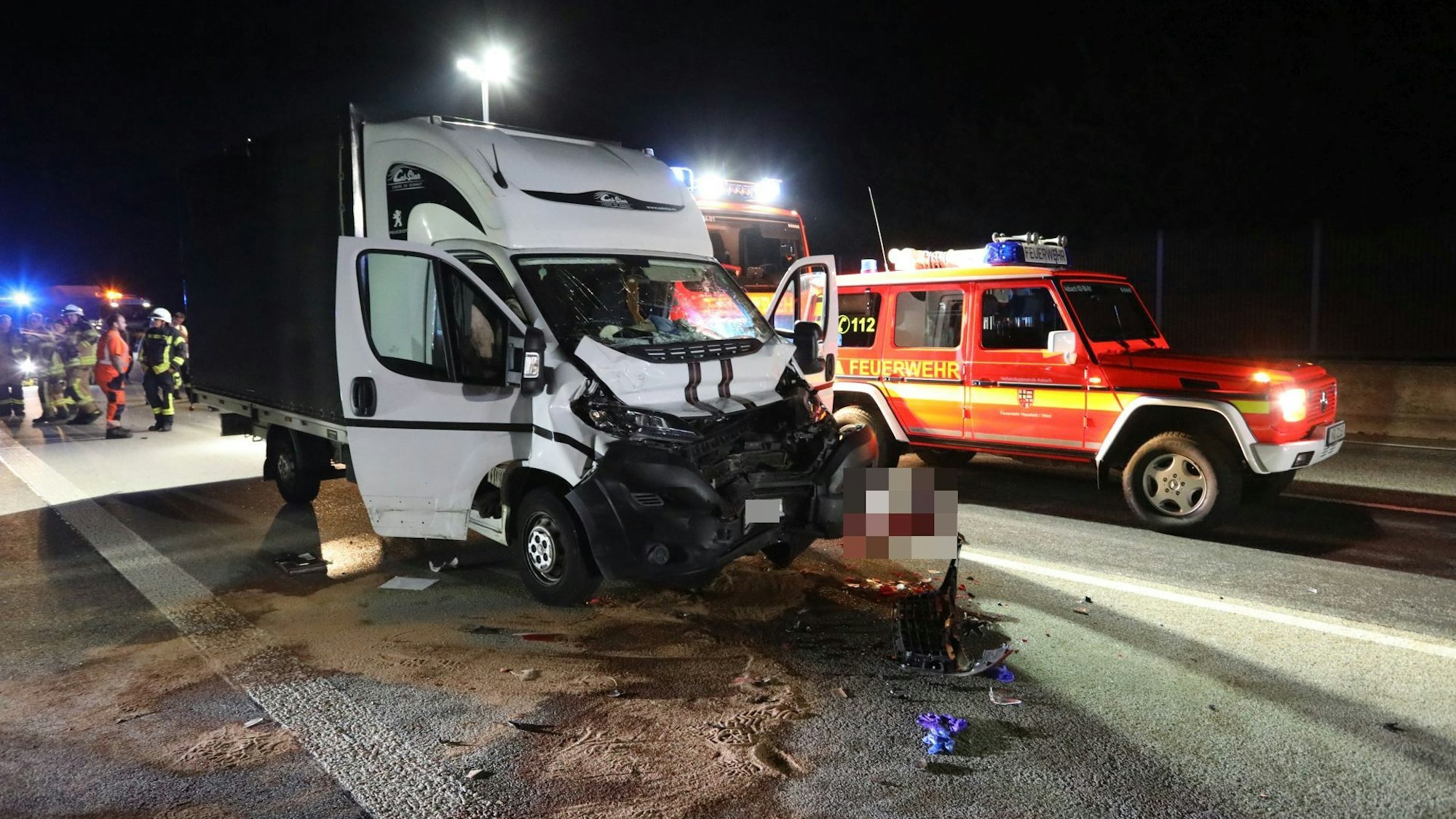 In diesem Transporter saß der Mann, der bei dem Unfall tödlich verletzt wurde.