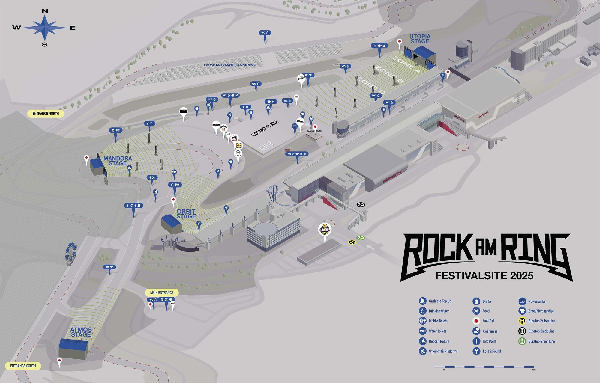 Geländeplan Infield Rock am Ring 2025