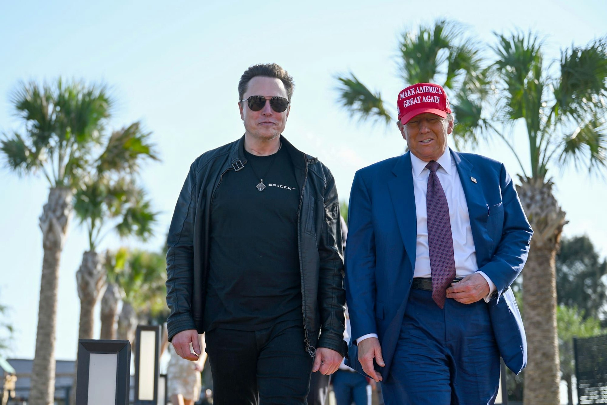 Im Wahlkampf 2024 ein Herz und eine Seele: Elon Musk und Donald Trump.