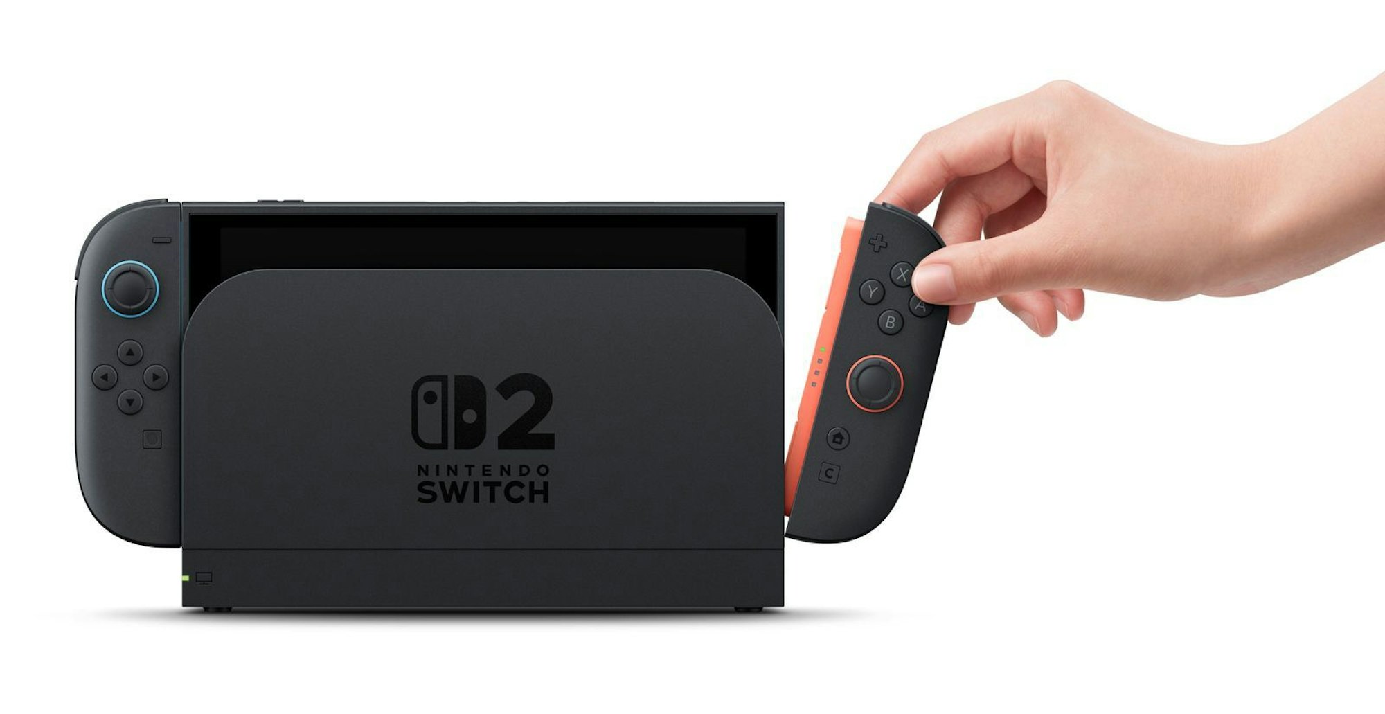 Die neuen Joy-Con 2-Controller werden dank Magnetkraft am System angedockt. (Bild: Nintendo)